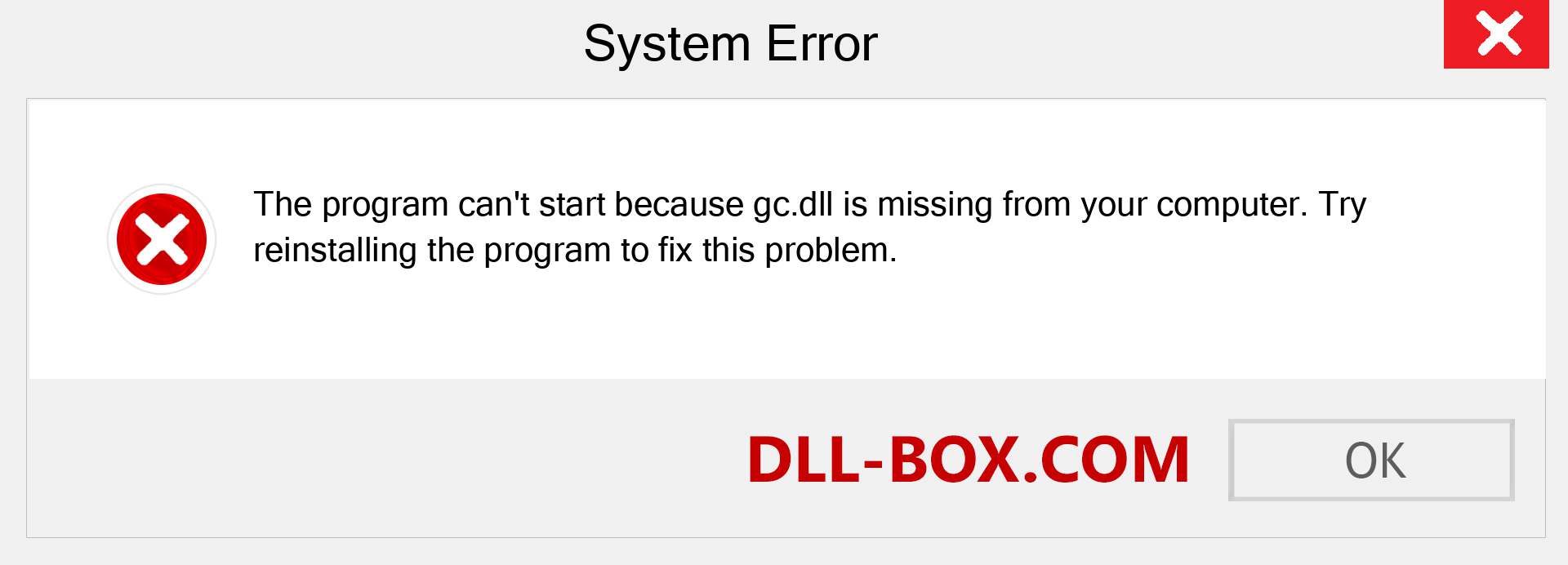  gc.dll file is missing?. Download for Windows 7, 8, 10 - Fix  gc dll Missing Error on Windows, photos, images